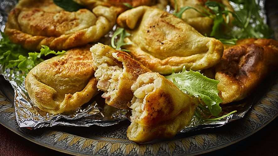 Pierogi Dumplings on tray in London Street Food Photography blog