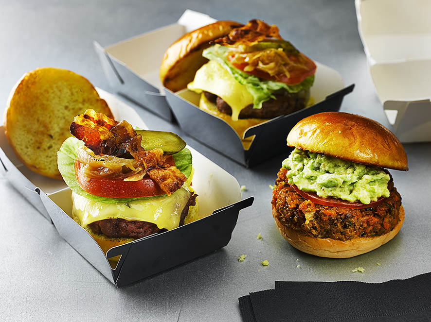 Mini burger selection in London Street Food Photography blog
