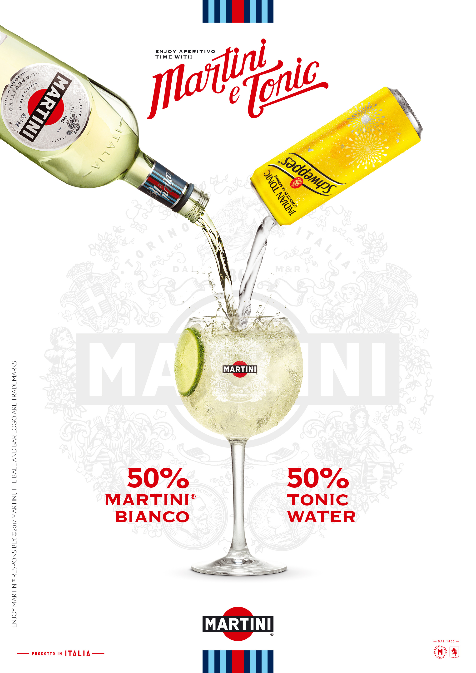 Photography Martini with lime and Schweppes
