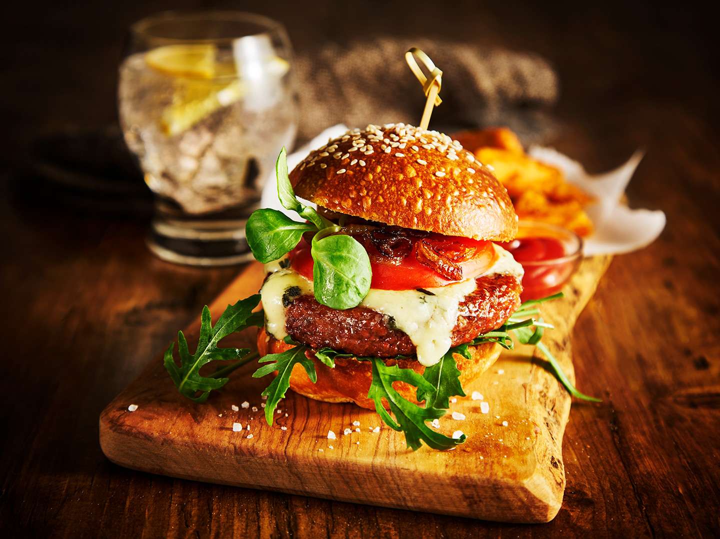Gourmet Vegan burger by Food photography by Food Photographer London Michael Michaels