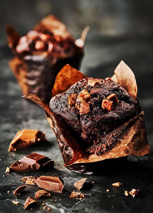 Photograph of Chocolate-Muffin_Photograph_by_London_food_photographer_Michael_Michaels
